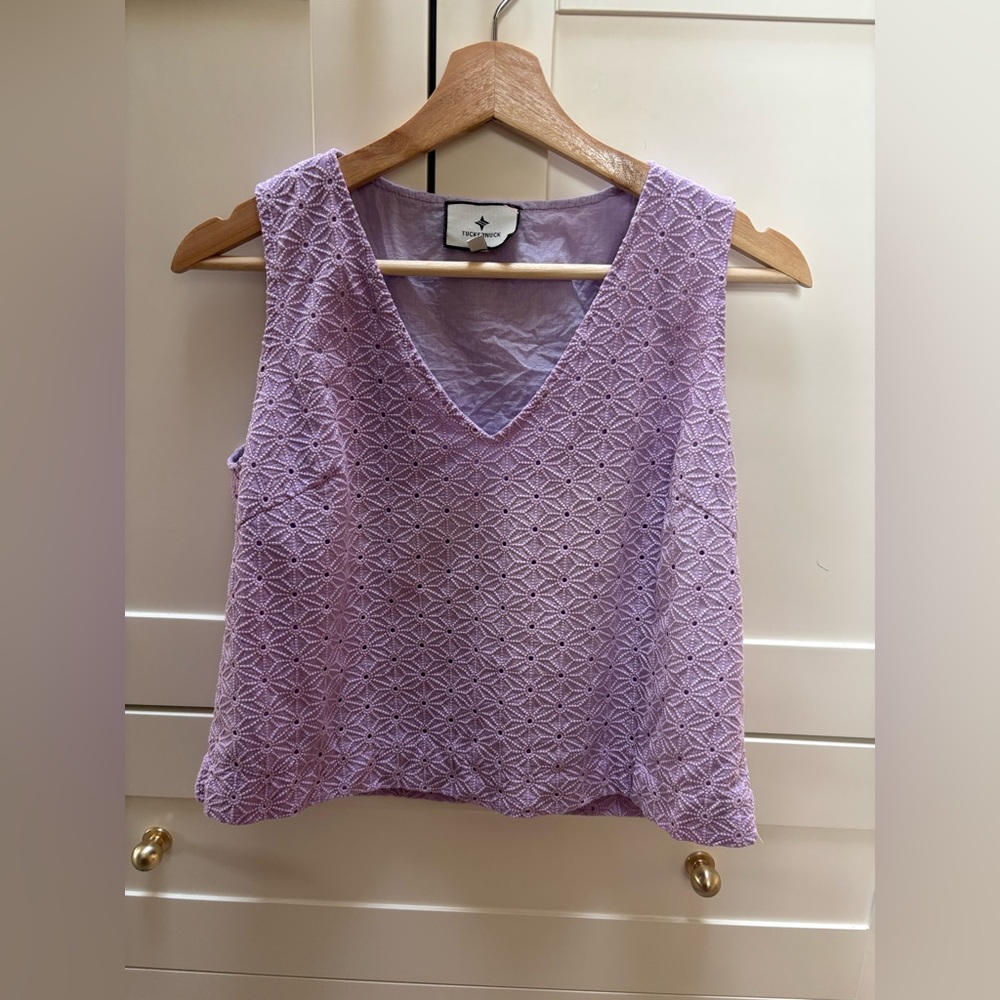 Tuckernuck Lavender Eyelet Top
